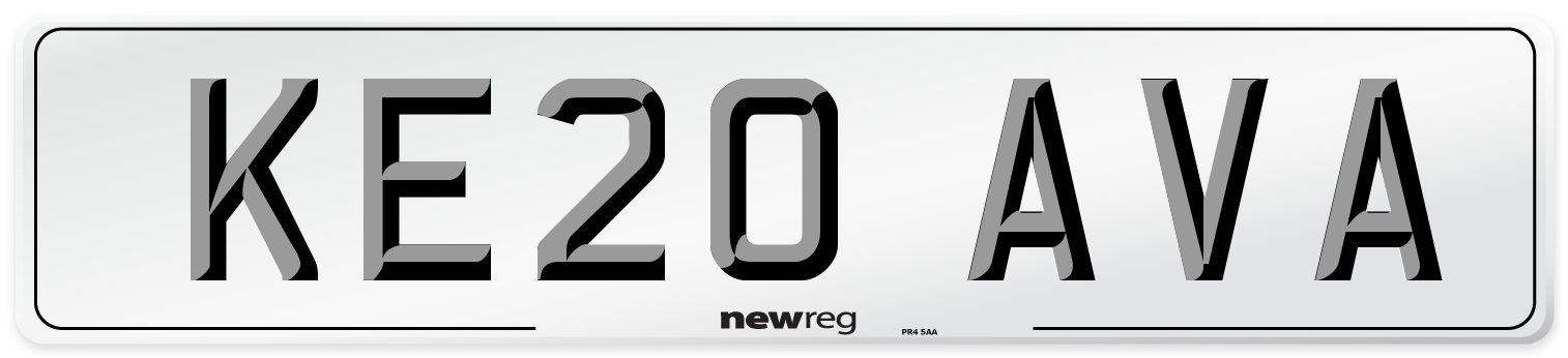 KE20 AVA Number Plate from New Reg